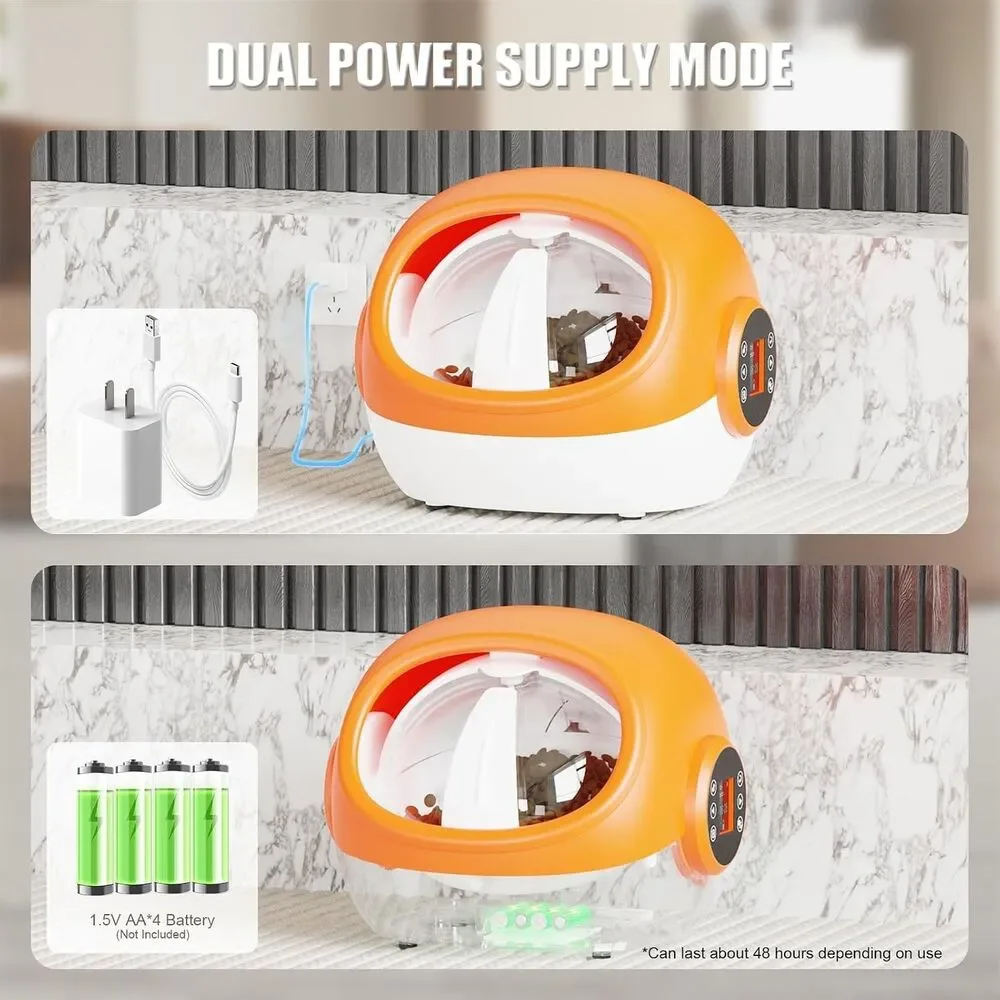 Automatic RFID Cat Feeder with Collar Sensor, Timed Auto Pet Feeder Wet & Dry Fd